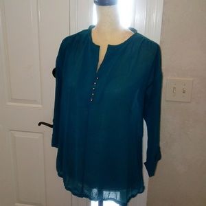 Sheer Blouse 3/4 sleeved